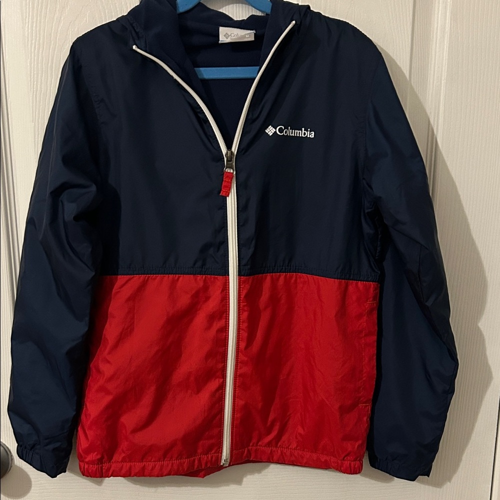 Columbia Navy and Red Kids Windbreaker Jacket